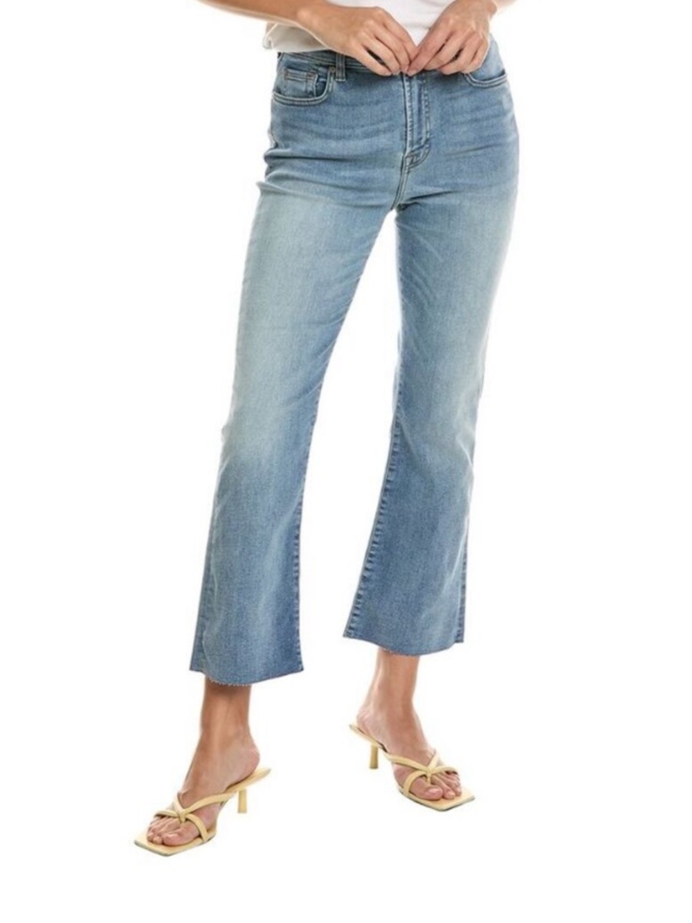 7 For All Mankind Womens  High-Waist Slim Kick Polar Sky Slim Jean Sz 30/31